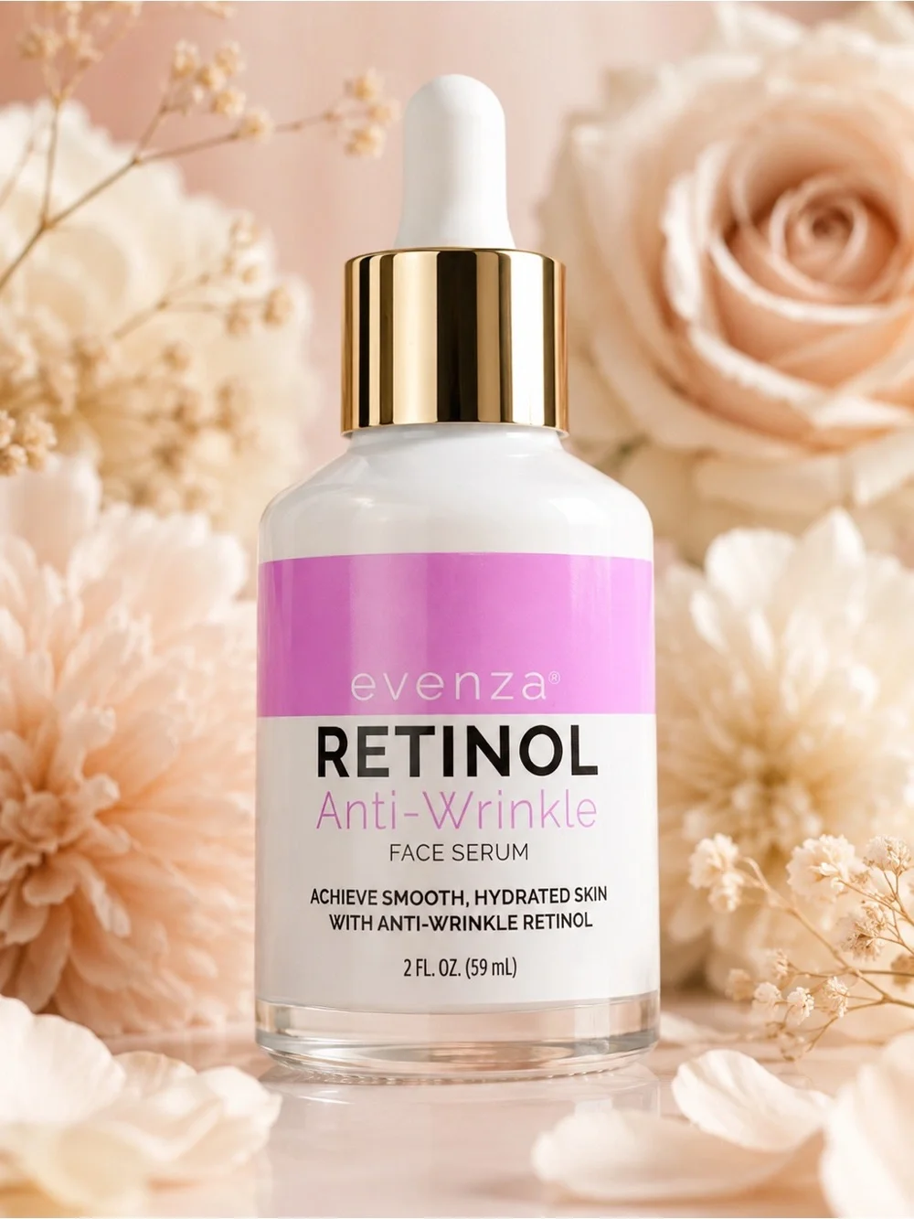 Retinol Anti-Wrinkle Face Serum - Pink & White - Picture 5 of 5